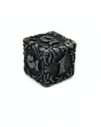 Obsidian Floral Metal Dice (7pcs Set)