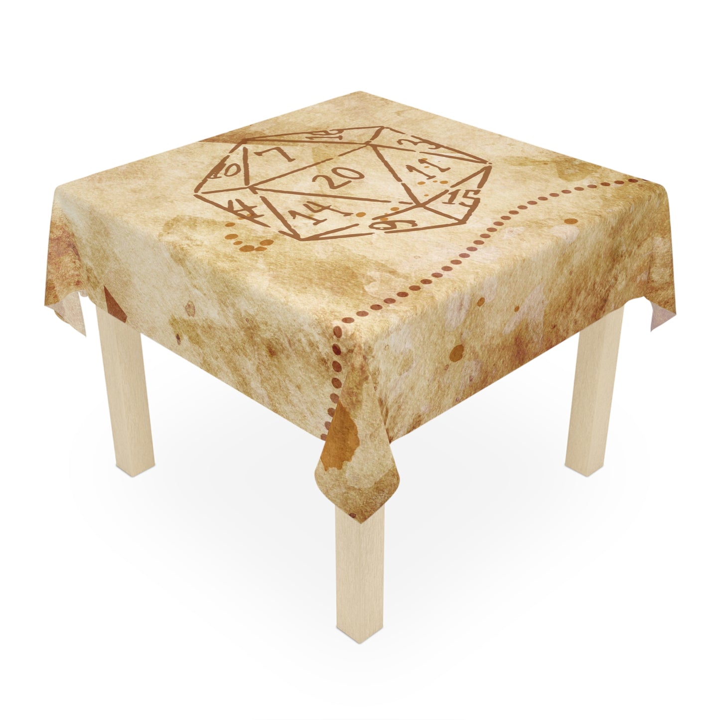 Dice Parchment Table Cover