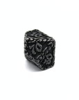 Obsidian Floral Metal Dice (7pcs Set)