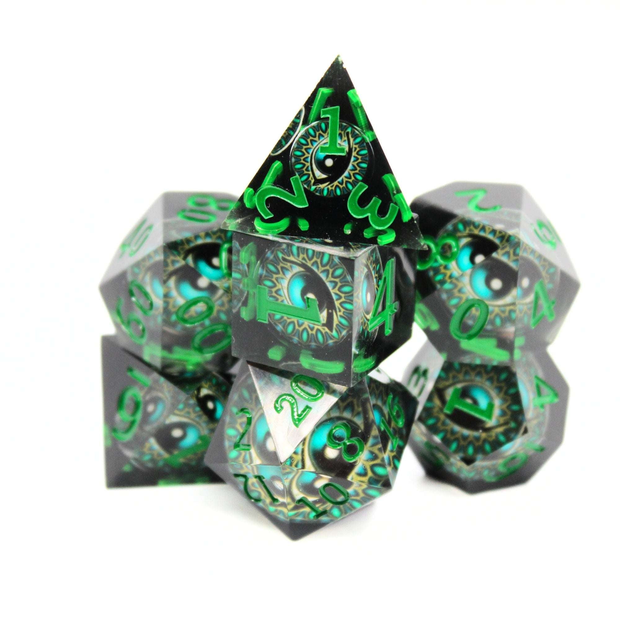 The Mind's Eye 7pc Resin Dice Set | Little Worlds Collection