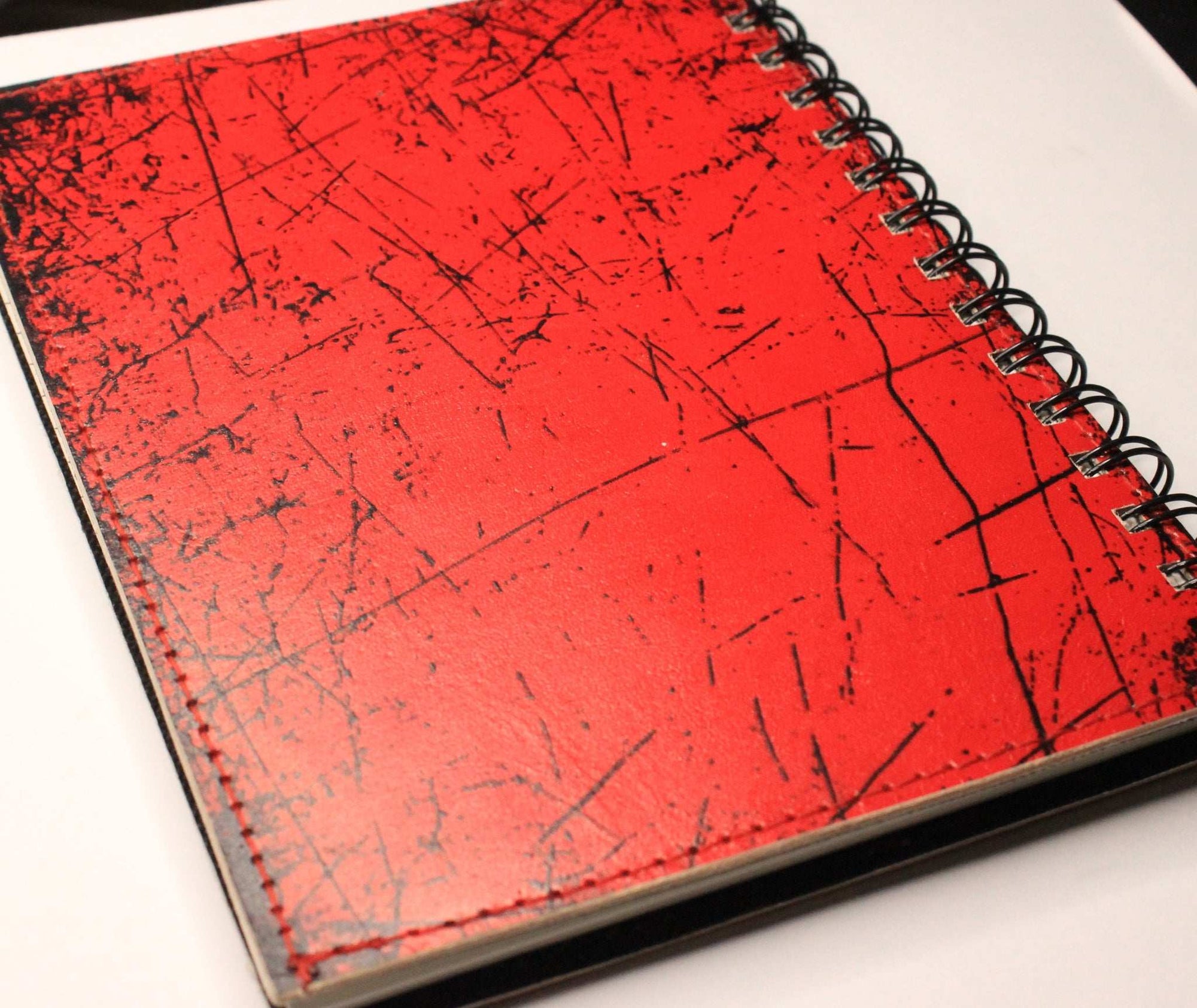 Red Cthulhu Leather Spiral Notebook