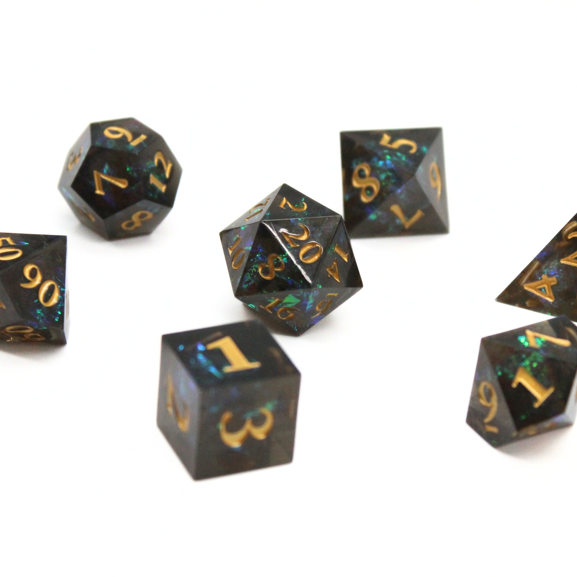 Midnight Prism 7pcs Inclusion Dice Set | Sharp Edge Dice