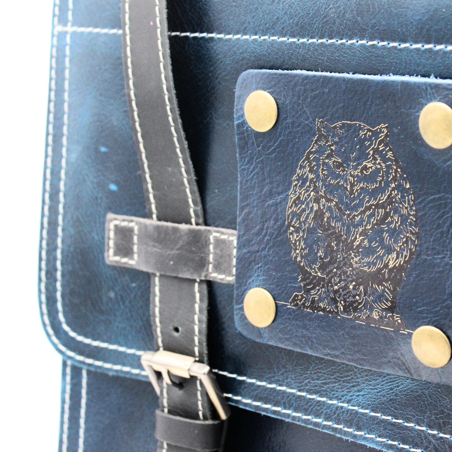 Blue Bag of the Abyss | Gamer's Leather Backpack