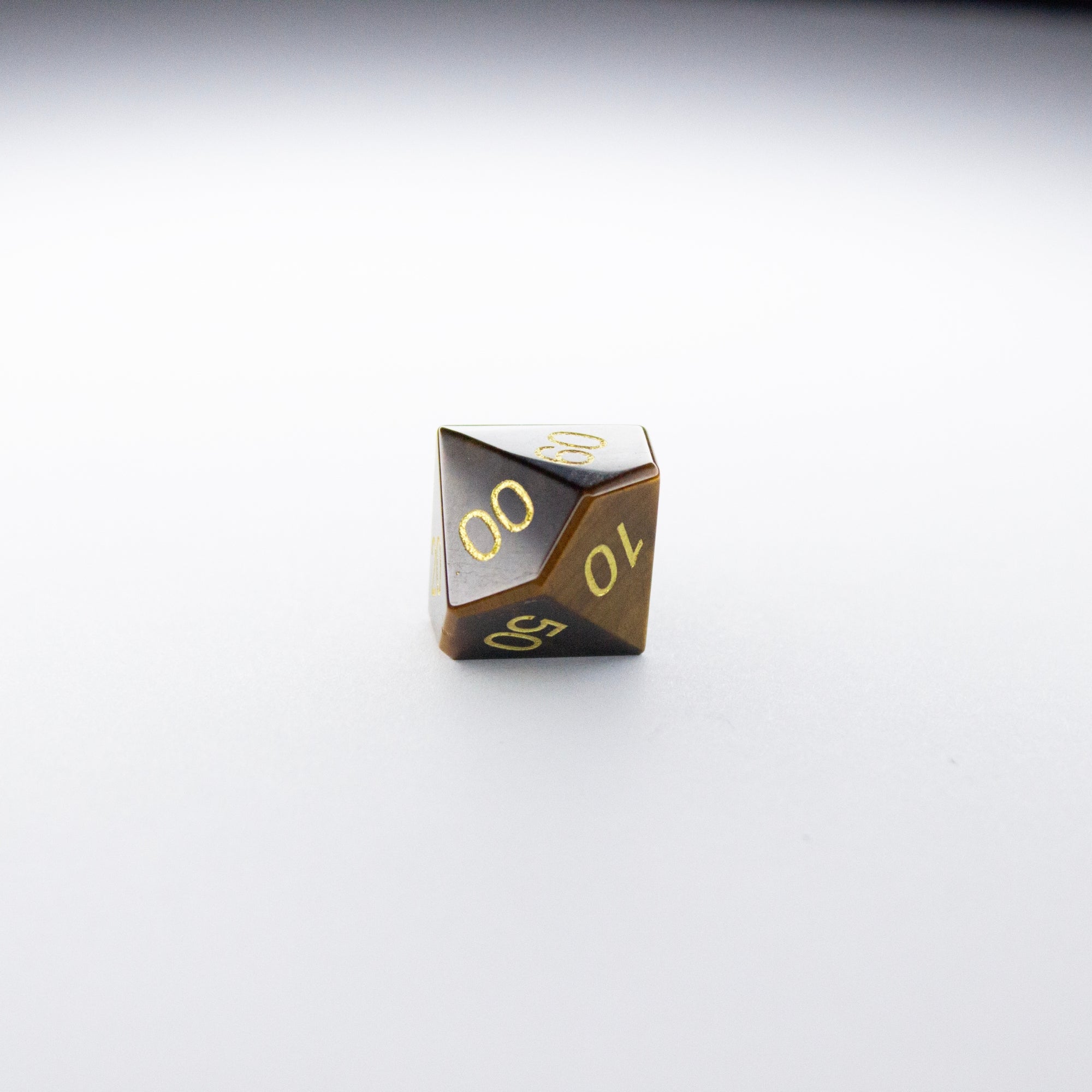 Tiger&#39;s Eye | Natural Gemstone Dice (7pc Set) - 12 Parsecs Designs