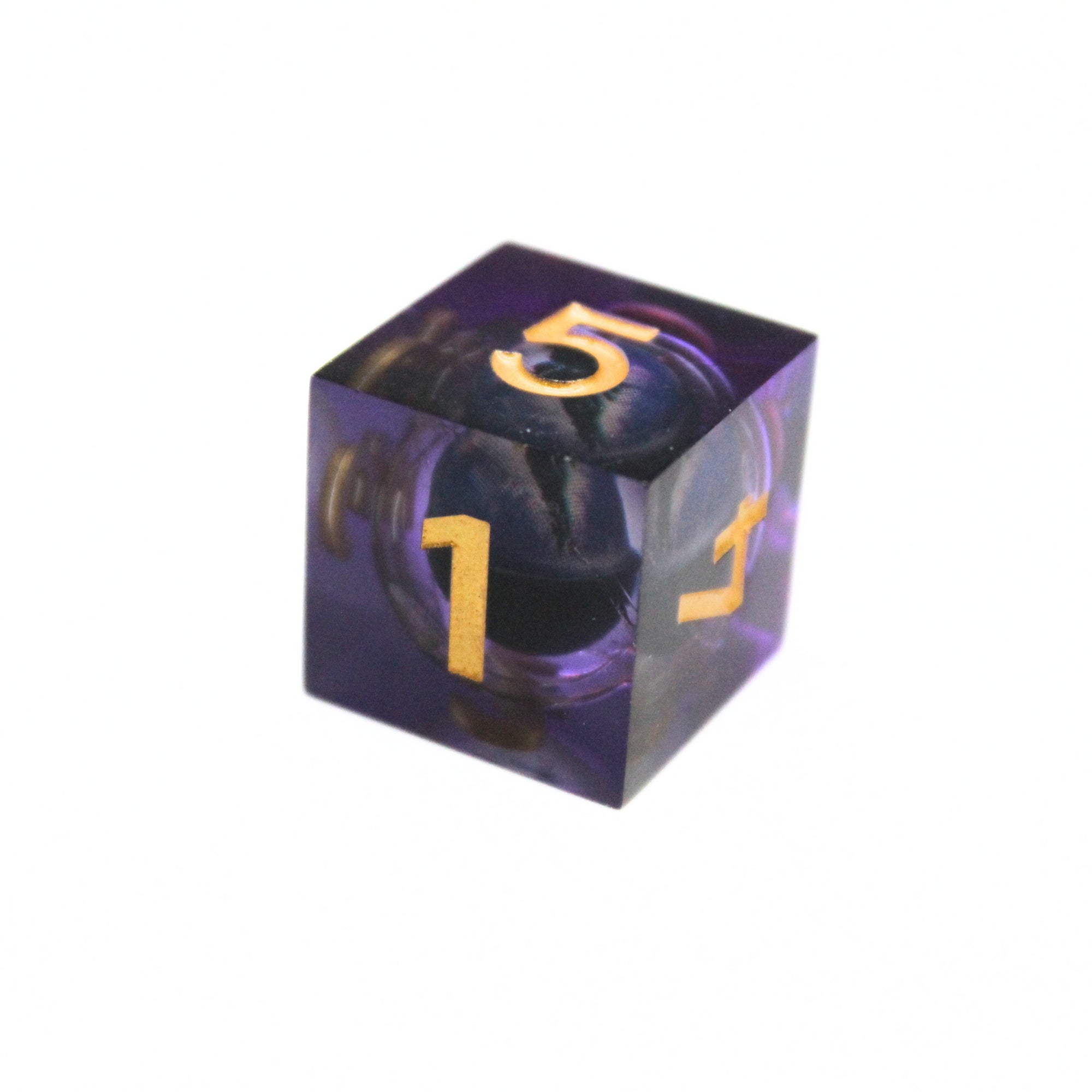 Purple Dragon Eye Liquid Core 7pcs Dice Set | Sharp Edge Dice