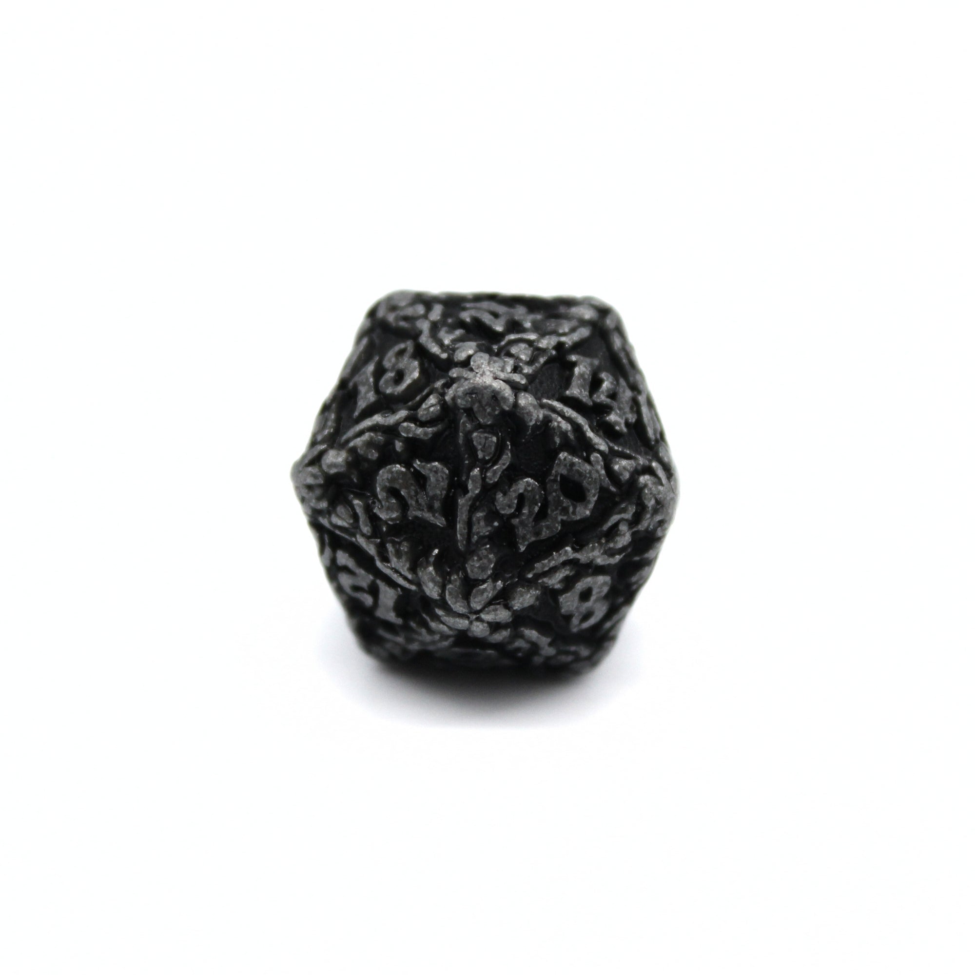 Obsidian Floral Metal Dice (7pcs Set)