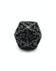 Obsidian Floral Metal Dice (7pcs Set)