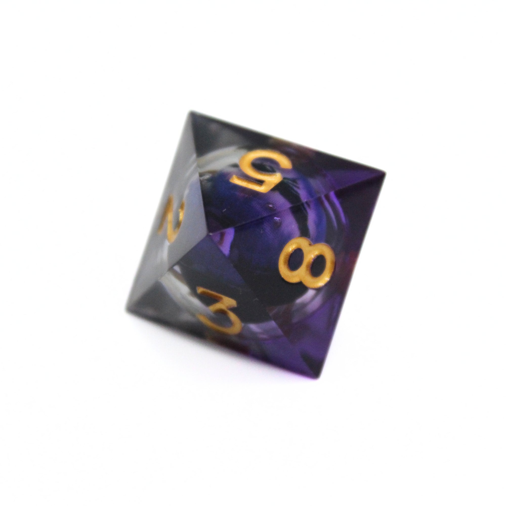 Purple Dragon Eye Liquid Core 7pcs Dice Set | Sharp Edge Dice