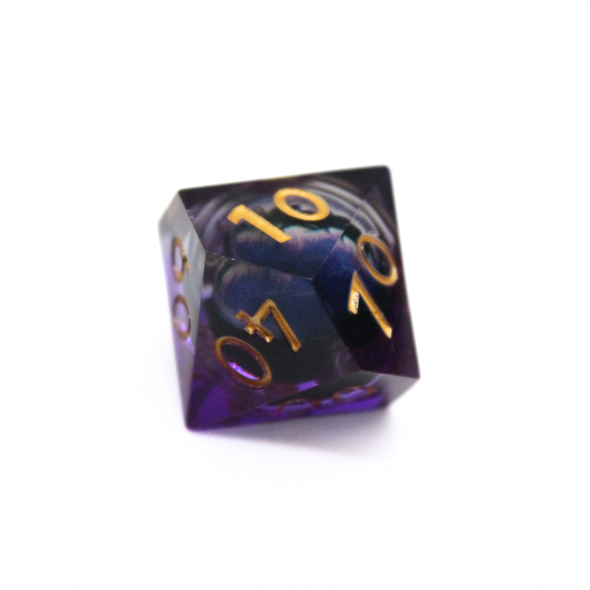 Purple Dragon Eye Liquid Core 7pcs Dice Set | Sharp Edge Dice