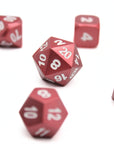 Matte Red Metal Dice (7pcs Set)