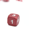 Matte Red Metal Dice (7pcs Set)