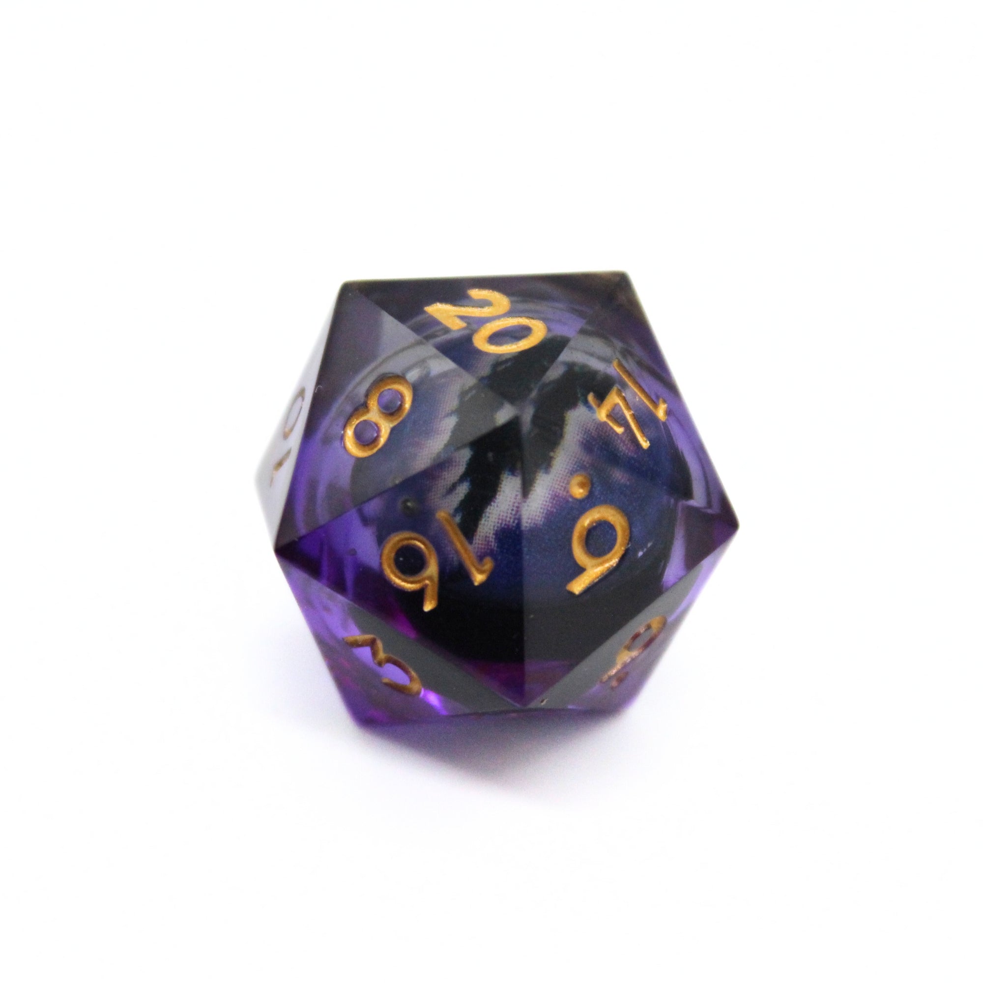 Purple Dragon Eye Liquid Core 7pcs Dice Set | Sharp Edge Dice