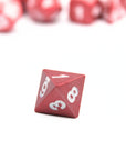 Matte Red Metal Dice (7pcs Set)