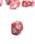 Matte Red Metal Dice (7pcs Set)