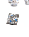 Silver Blue Dragon Metal Dice (7pcs Set)