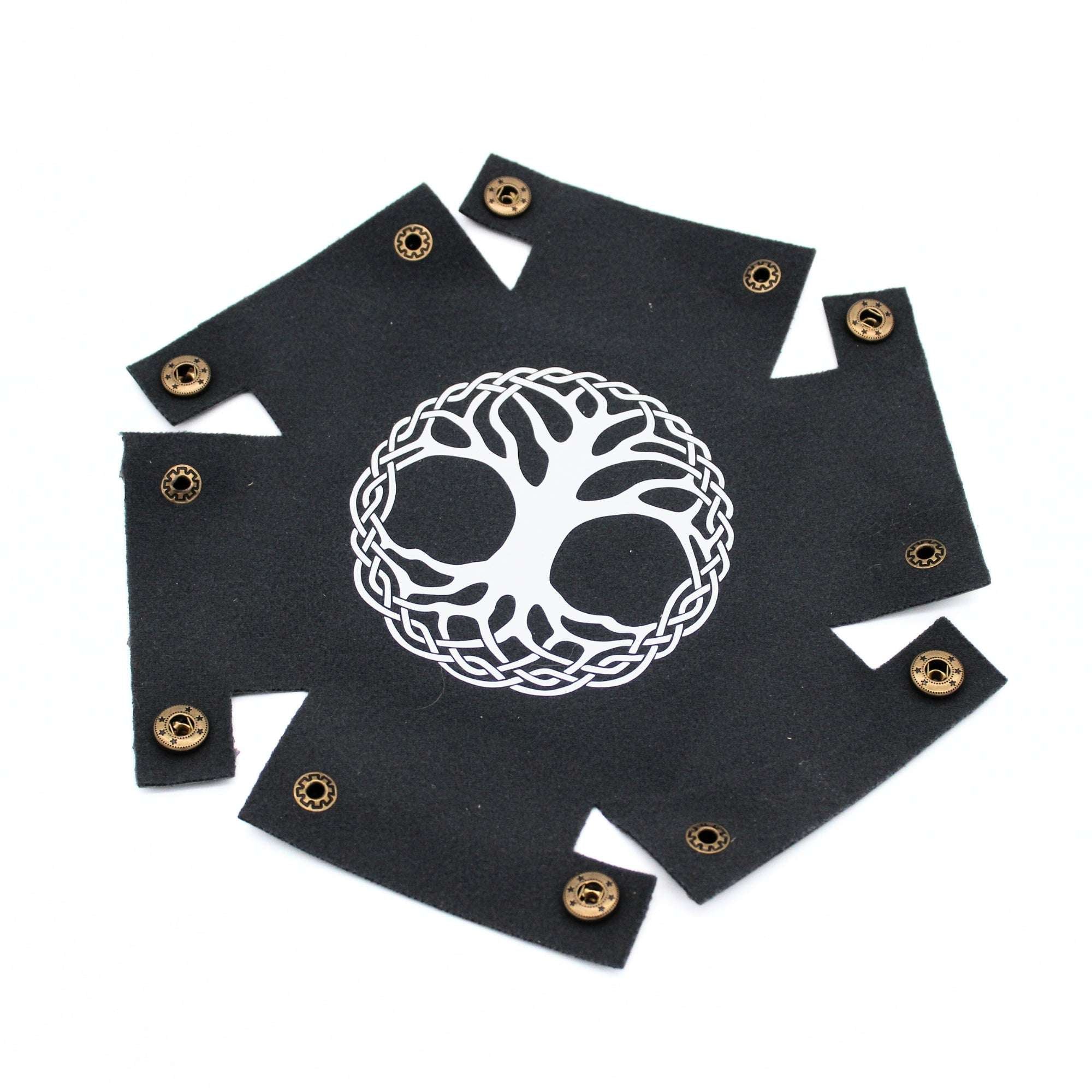 Yggdrasil Round Faux Leather Dice Tray