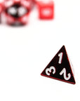 Red Plated Metal Dice (7pcs Set)