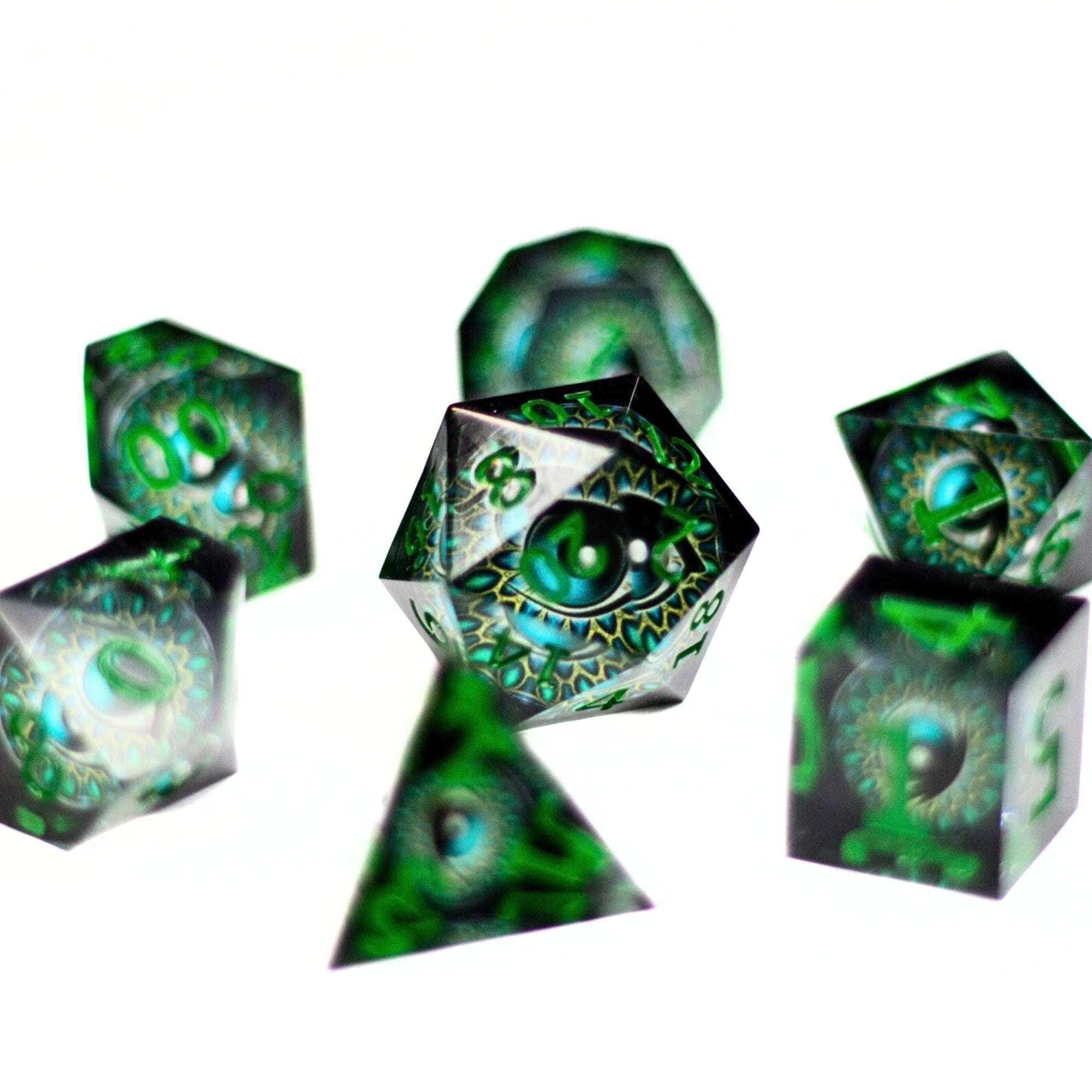 The Mind's Eye 7pc Resin Dice Set | Little Worlds Collection