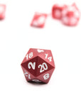 Matte Red Metal Dice (7pcs Set)