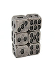 Stone Skulls Metal Dice (6D6 Set)