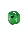 Green Plated Metal Dice (7pcs Set)