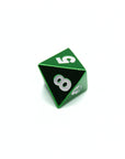 Green Plated Metal Dice (7pcs Set)