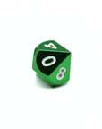 Green Plated Metal Dice (7pcs Set)