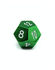 Green Plated Metal Dice (7pcs Set)