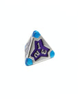 Purple and Blue Cross Metal Dice (7pcs Set)