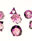 Cherry Blossom 7pc Resin Dice Set | Little Worlds Collection