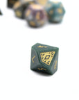 Indian Agate Stone Dice (7pcs set)