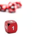 Red Plated Metal Dice (7pcs Set)