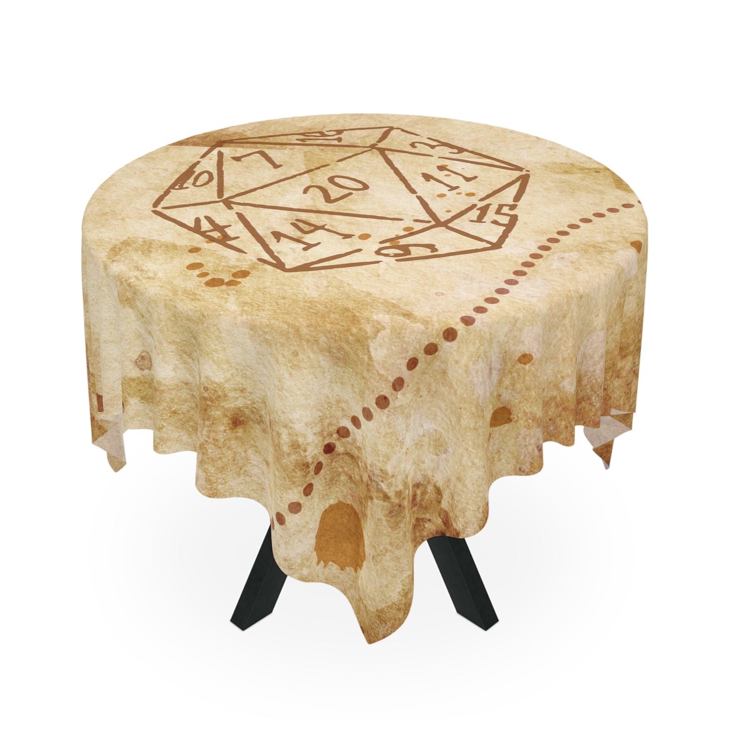 Dice Parchment Table Cover