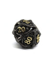 Onyx Dragon Hollow Metal Dice (7pcs Set)