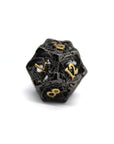 Onyx Dragon Hollow Metal Dice (7pcs Set)