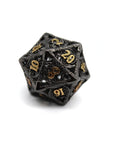 Onyx Dragon Hollow Metal Dice (7pcs Set)