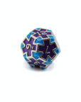 Purple and Blue Cross Metal Dice (7pcs Set)