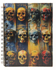 Skull Wall Leather Spiral Notebook