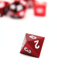 Red Plated Metal Dice (7pcs Set)