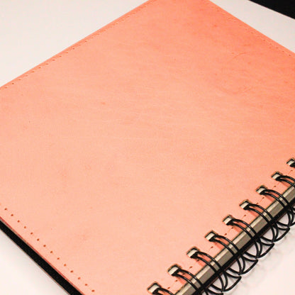 Pink Dragon Leather Spiral Notebook