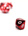 Red Plated Metal Dice (7pcs Set)