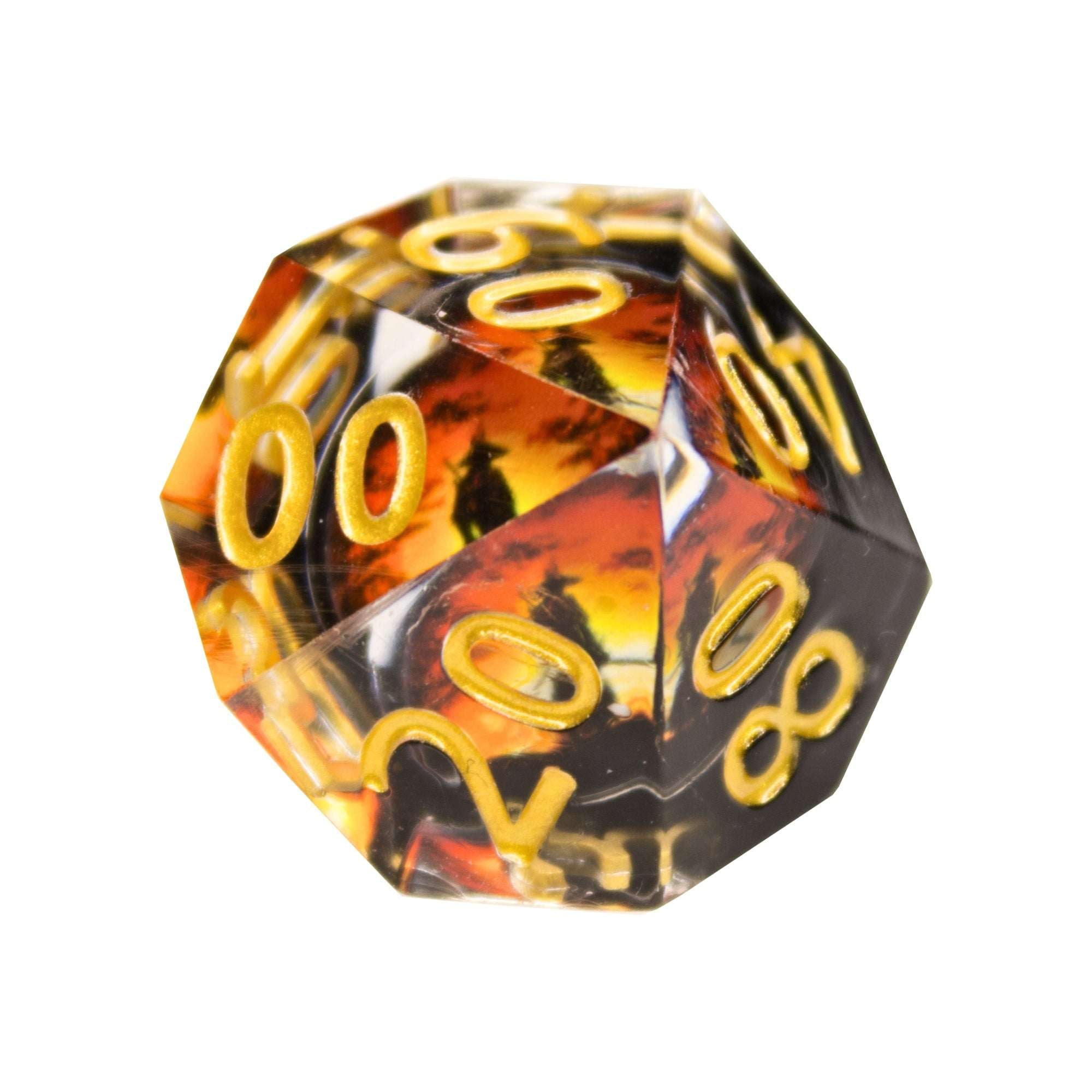 Ronin Sunrise 7pc Resin Dice Set | Little Worlds Collection