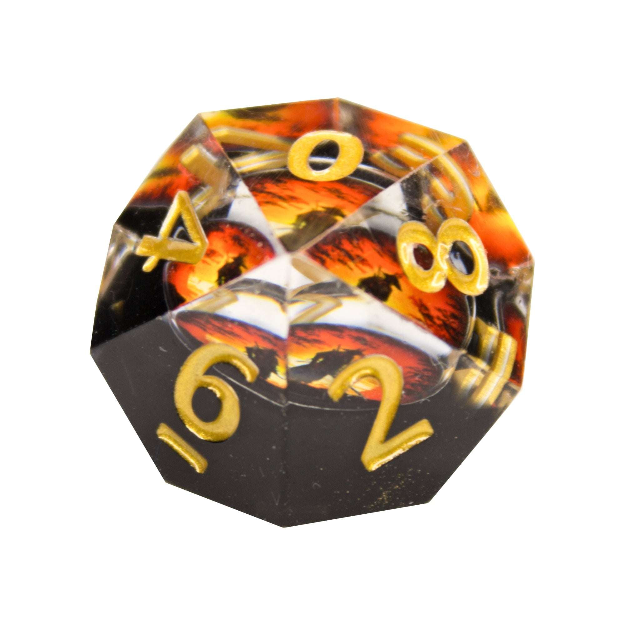 Ronin Sunrise 7pc Resin Dice Set | Little Worlds Collection