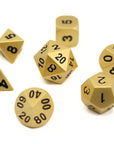 Matte Gold Metal Dice (7pcs Set)