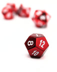 Red Plated Metal Dice (7pcs Set)