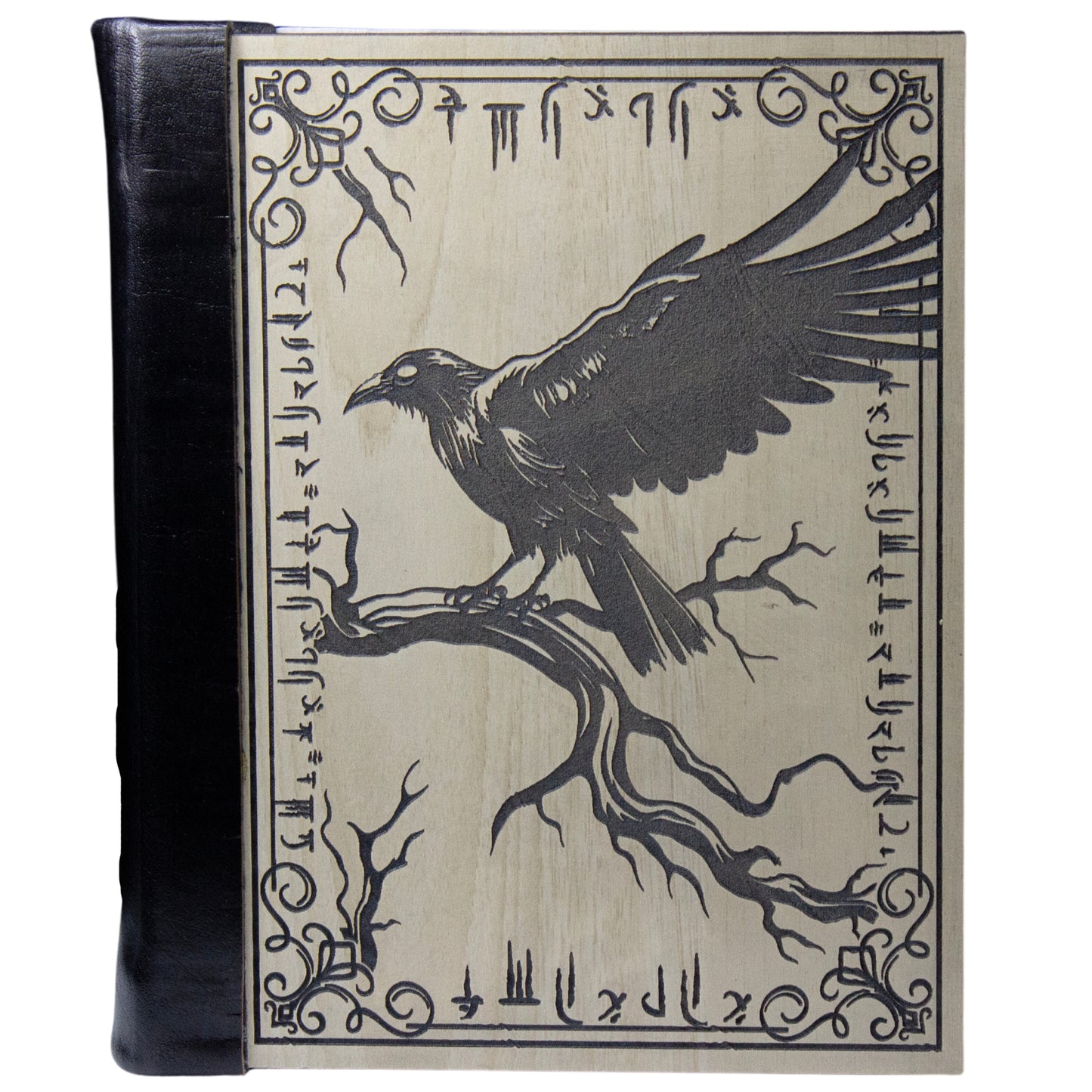 Eldritch Wooden Raven Notebook