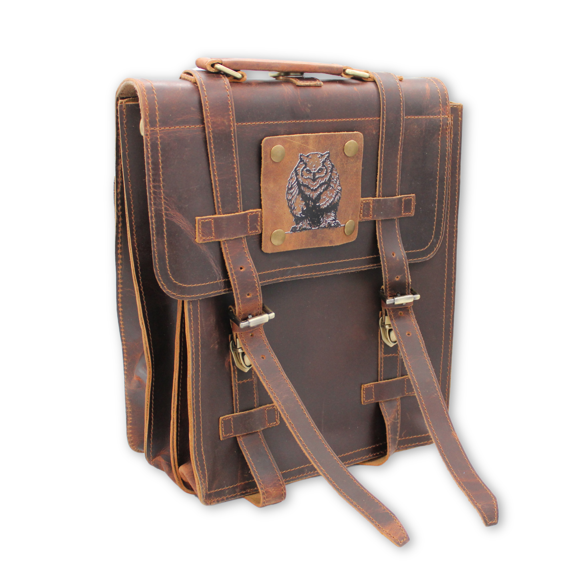 Brown Bag of the Abyss | Gamer's Leather Backpack - 12 Parsecs Designs