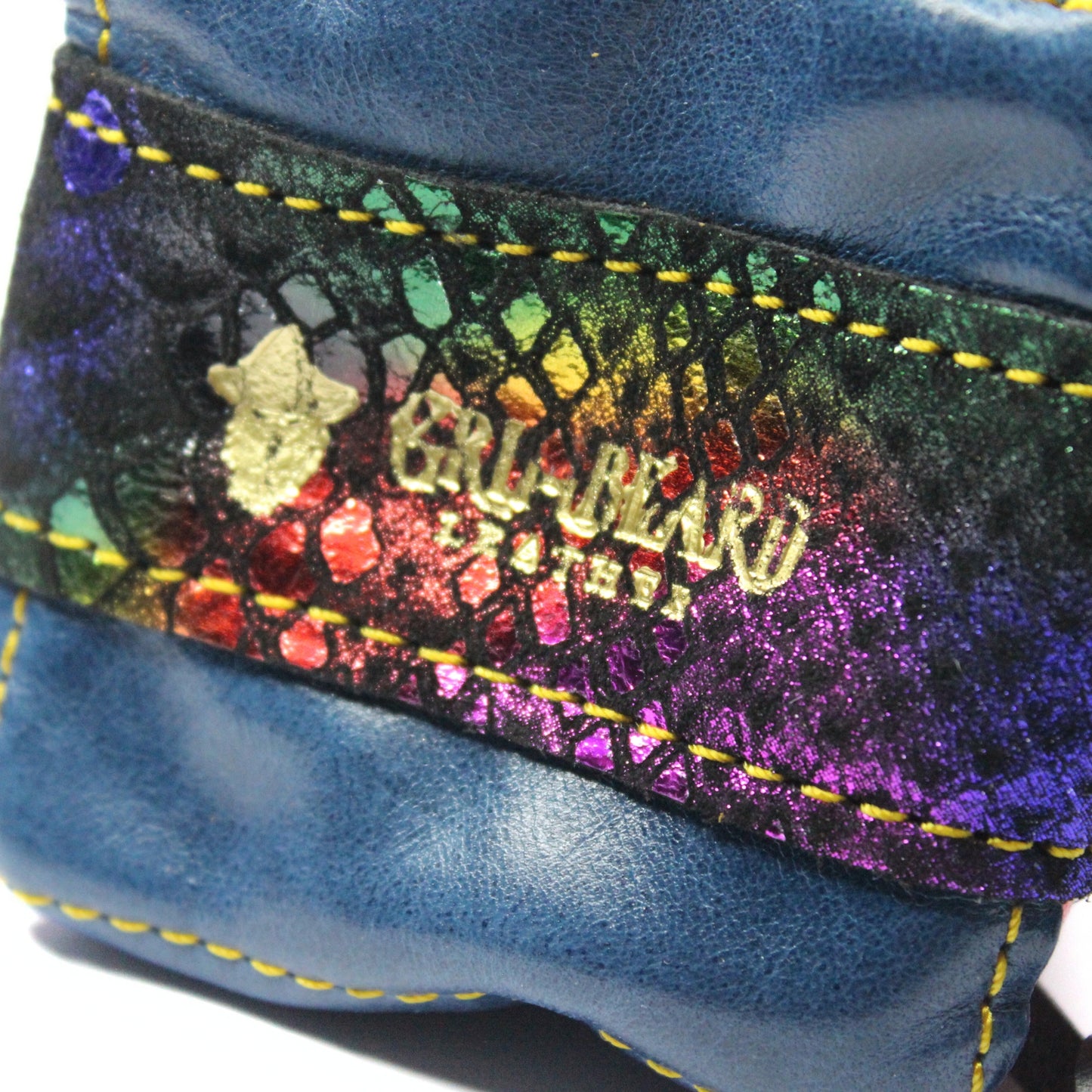 Medium Leather Dice Bag | Multicolored Compass