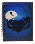 Blue Dragon Leather Spiral Notebook