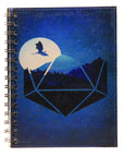 Blue Dragon Leather Spiral Notebook